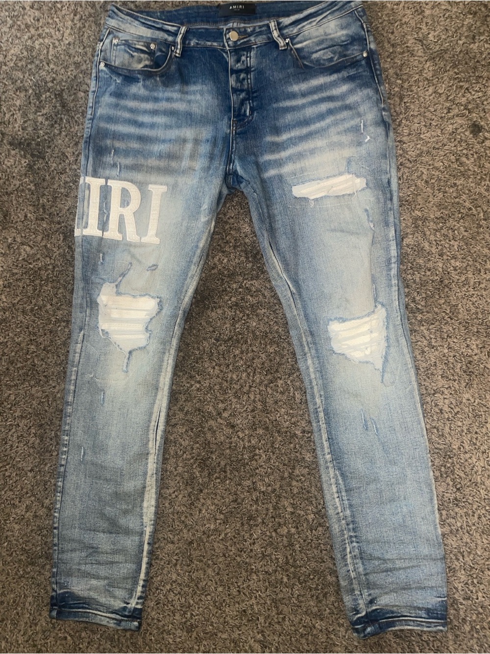 AMIRI Jeans white and blue